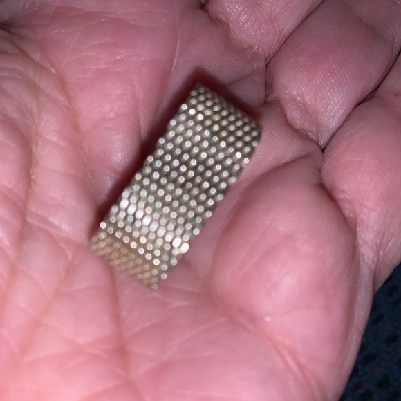 Somerset style mesh ring sterling size 6 woven chain links - Picture 4 of 5